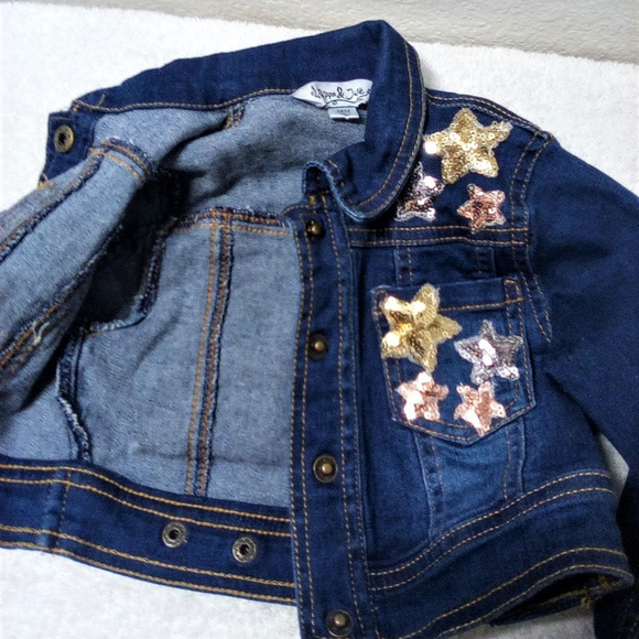 Pippa & Julie Girls Star Rhinestone Jean Jckt 18M - Picture 4 of 8